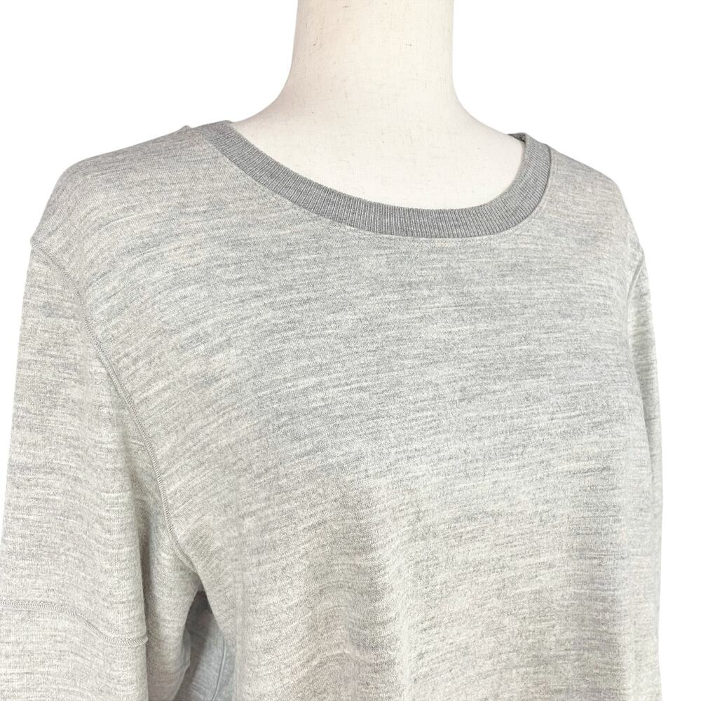 VINCE 100% Wool Soft Cuff-Sleeve Relaxed Crewneck Sweater Top Light Gray Size L - Picture 4 of 8